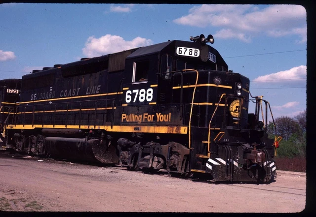 Original Rail Slide - SCL Seaboard Coast Line 6788 Mulberry FL 3-4-1984