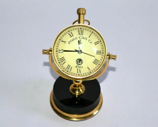 maritime brass clock marble stone stand desktop Tabletop Clock Lot of 5  Unit