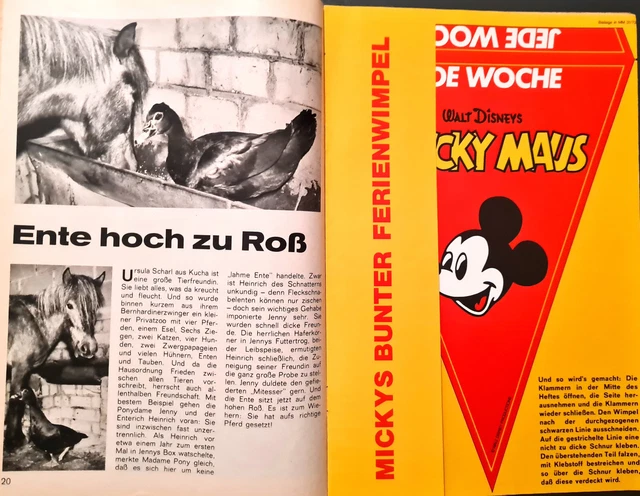 Micky Maus Comic Heft Nr.31 mit SB+GS+Beilage Wimpel 1972 (248 2
