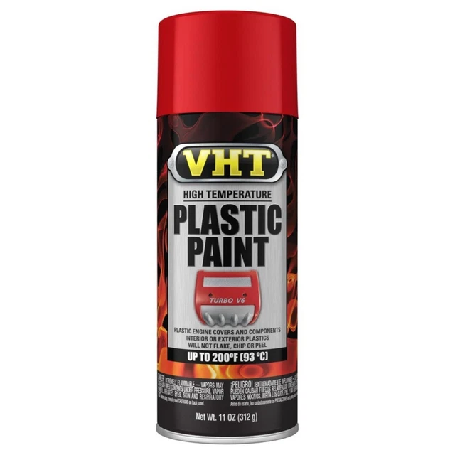 1 x 312 g (11 once) VHT vernice plastica per auto ad alta temperatura - rosso
