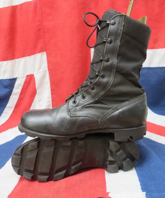 British Army G1 WELLCO Black Jungle Combat Boots, RoSearch, Size 9 1/2 XWide Fit