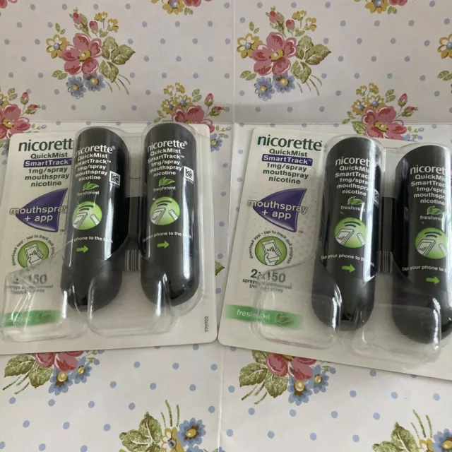 QuickMist SmartTrack 1 Mg/Spray Mouthspray Nicotine Freshmint X 4. 2 Double Pack