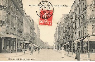 94 Saint Mande #21730 Rue Republique Cafes Commerces Tramway