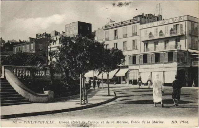 CPA AK PHILIPPEVILLE Grand Hotel de France et de la Mairie ALGERIE (1145415)