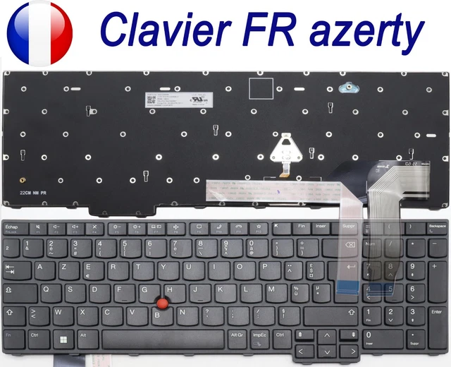Clavier AZERTY Français D'origine Pour Lenovo ThinkPad T15p Gen 2 (21A7/21A8) Neuf