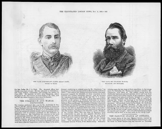 1882 Antique Print - PEOPLE Sir James Park Soldier Charles Wahab Traveller (23)