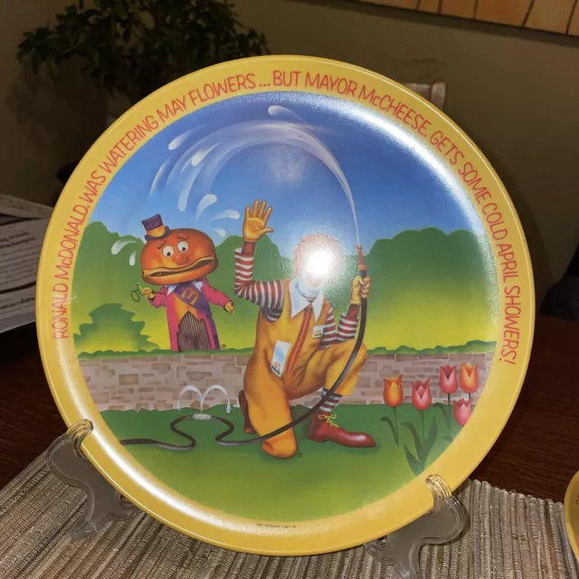 Lot of 10 Ronald McDonald 4 Seasons Melamine 10” Lexington Plates Vintage 1977