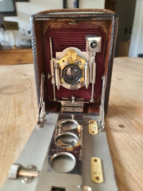 Ancien Appareil Photo à Soufflet FOTH – Objectif Hermagis F/6.3 125mm – Avec Pochette Cuir