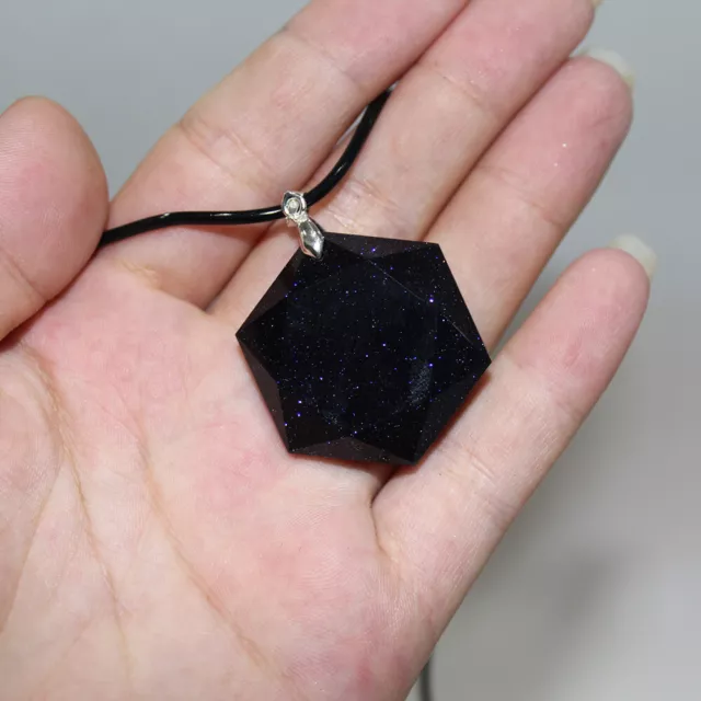 Natural Crystal Quartz Stone Pendulum Hexagonal Pendant Reiki Healing Necklace