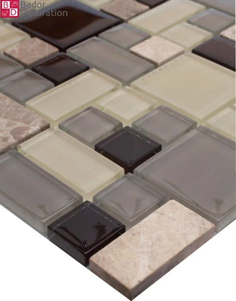 Pâte de Verre Mosaïque Carrelage Blanc 30x30 CM 8mm Bain