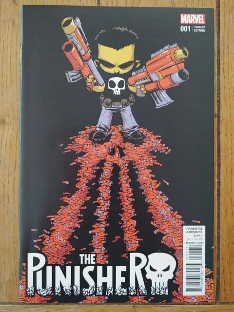 The Punisher #1 Skottie Young Variant Vf/Nm Marvel Comics 2016 Mcu Meu