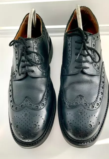 Grenson Black Leather Brogues Dress Shoes Size 10 G UK Men's Lace Up vgc