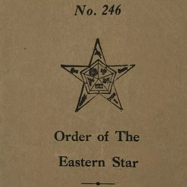 1945 By-Laws West Union Ohio Chapter Order of The Eastern Star Booklet WWII Era