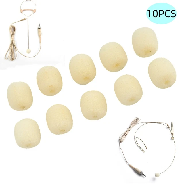 Migliora il tuo auricolare microfono con copertura parabrezza in schiuma beige (1