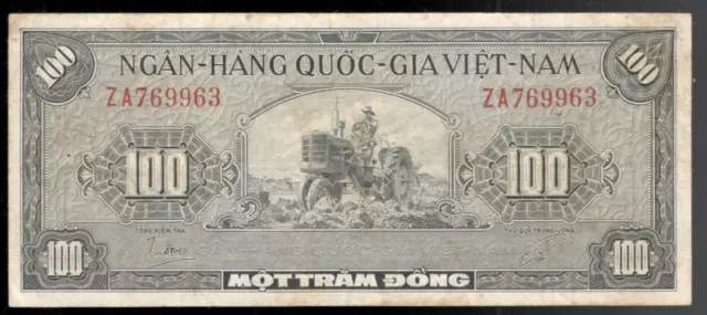 South Viet Nam, 1955, 100 Dong, P-8, CRISP VF!