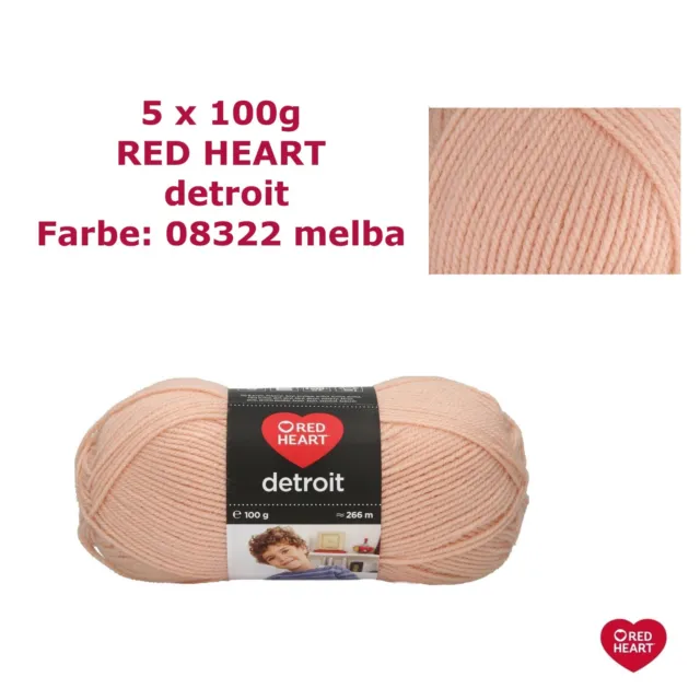 500g Wollpaket RED HEART detroit - häkeln stricken - Fb8322 melba (20,00€/kg)