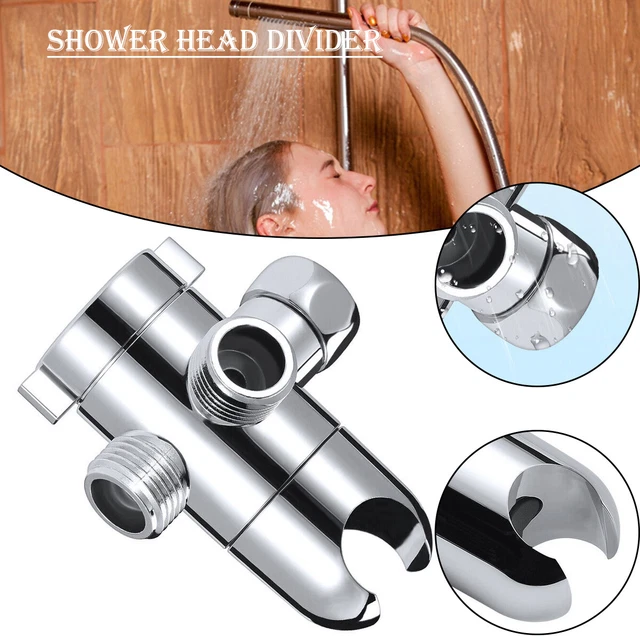New 3-Way Shower Head Diverter Valve Sprayer Arm Mount T-Adapter Brass G