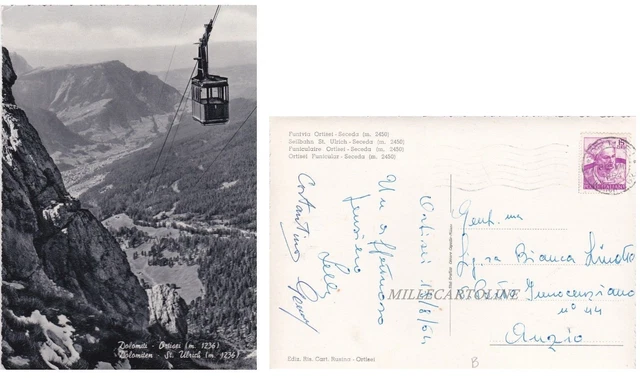Funivia Seceda ORTISEI / ST. ULRICH : Funivia Ortisei-Seceda 1964 EUR 7,00 - PicClick FR