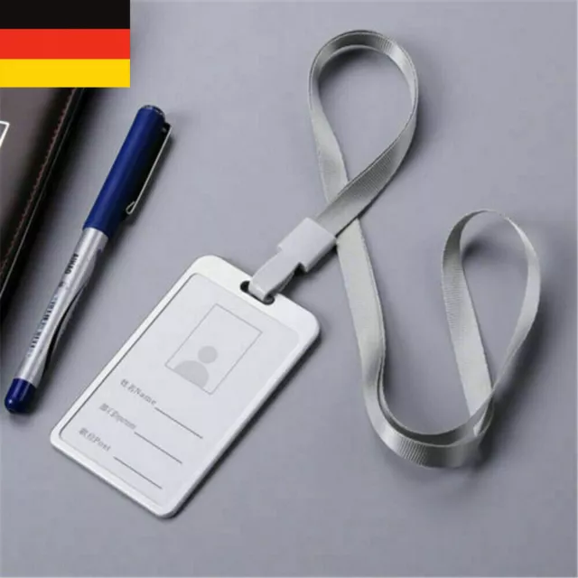 Aluminium Tasche Kreditkarte Abzeichen Tag Halter Pass Case Neck Strap Supplies