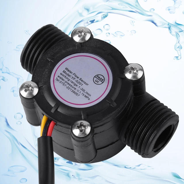High Precision DN15 G1/2 Water Flow Sensor Hall Effect Flowmeter 1-30L/min