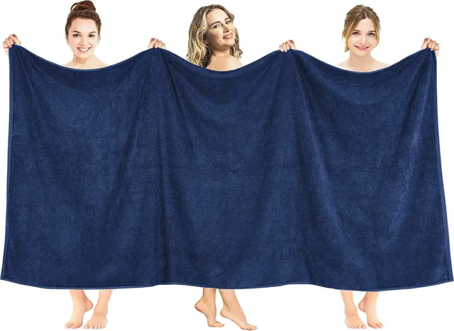 2x Extra Large Super Jumbo Bath Sheets 100% Cotton Soft Absorbent Bath Towels