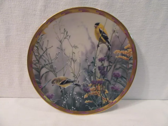 Vtg Lenox Bird Plate, Nature's Collage Collection, Golden Splendor, C. McClung