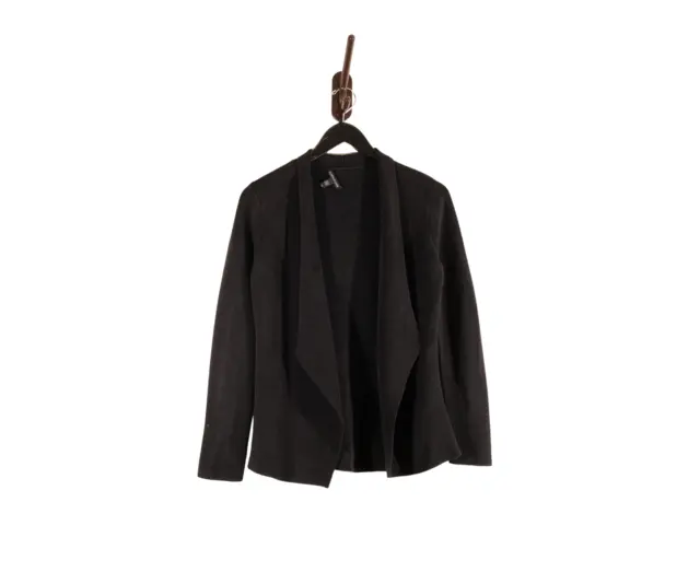 Eileen Fisher Womens Open Front Knit Cardigan Sweater Jacket Silk Blend Cotton S