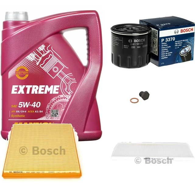 BOSCH INSPEKTIONSPAKET 5 L MANNOL Classic 10W-40 Für VW Golf II 19E 1G1