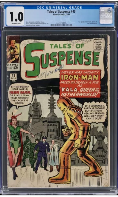 1963 Tales of Suspense #43 Iron Man CGC 1 Silver Age Marvel 1st Appearance Kala