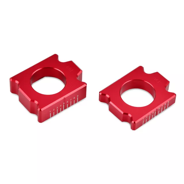 CNC Rear Axle Blocks for Yamaha YZ250F 2012-2023 YZ450F 2010-2023 Anodized Red