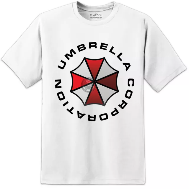 Mens Umbrella Corporation Classic Logo T Shirt Resident Evil T Virus Hive Racoon