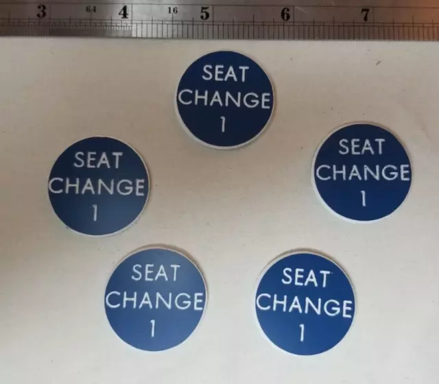 Seat Change 1 Buttons, Double-Sided 1.25" (5)
