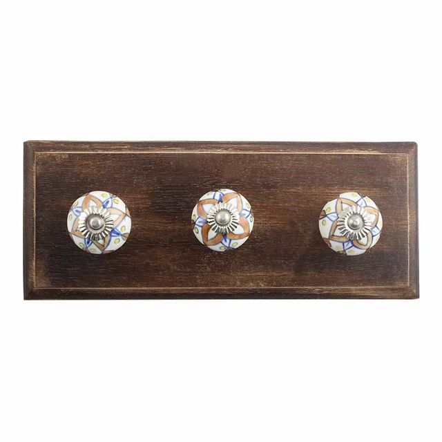 Antique Look Wooden Traditional looks Hanger Wall Mount Coat Rack Hat Hanging
