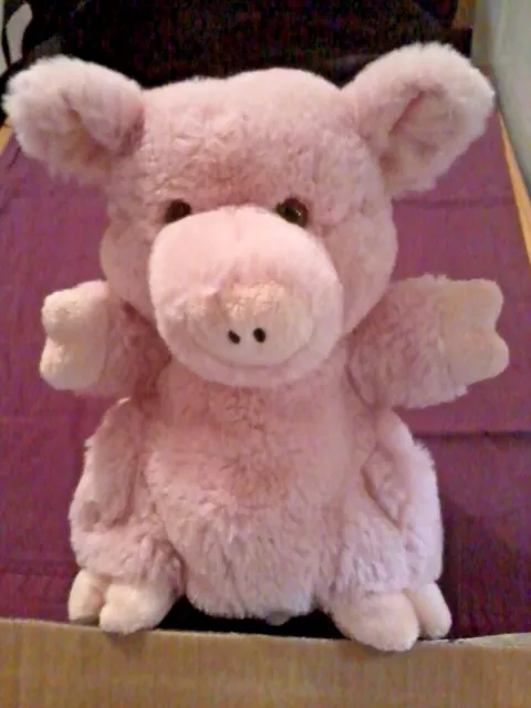 PINK PIG Lovely Soft Plush Hand Puppet toy approx 30cm tall by Jack n Jill