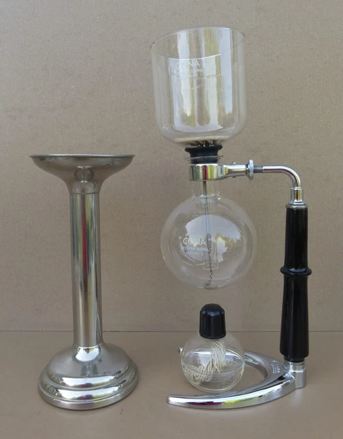 ANCIENNE CAFETIÈRE CONA SIZE N°2 COMPLÈTE + support tulipe old coffee