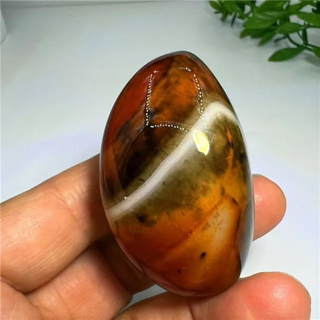 1 pc Natural wrapped silk agate polished crystal quartz ornaments healing 62g