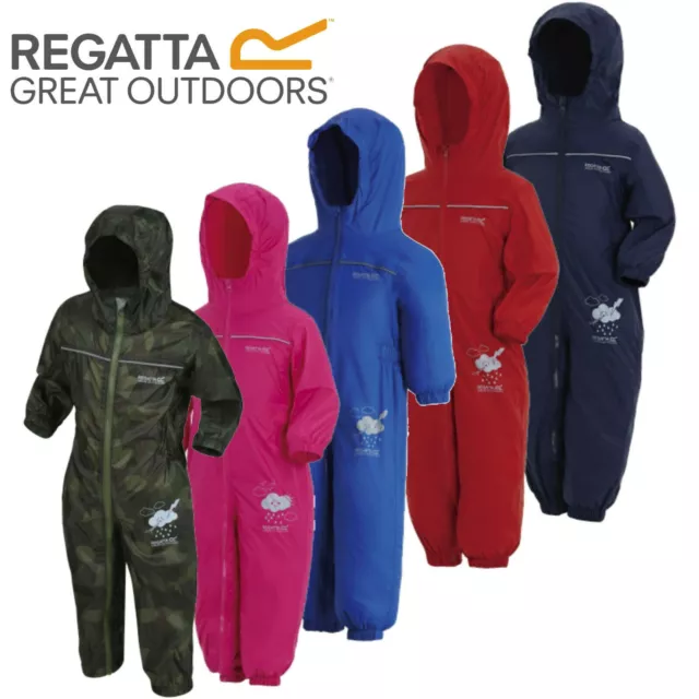 Regatta Puddle Kids Boys Girls School All In One Rain Waterproof Suit RRP £40