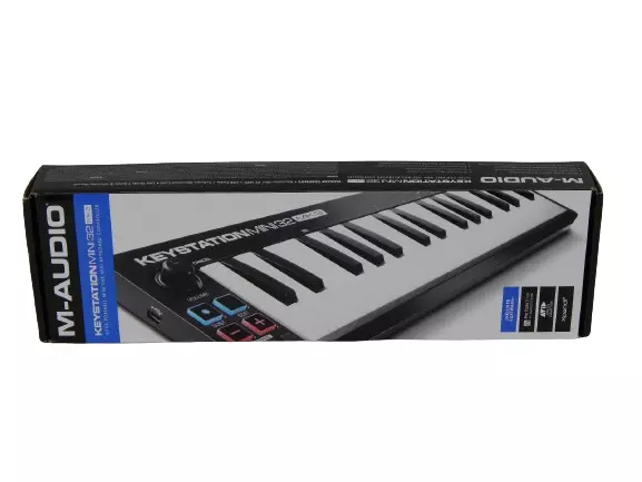 M-Audio Keystation Mini 32 MK3 Ultra-portabler USB MIDI Schwarz/Weiß SEHR GUT