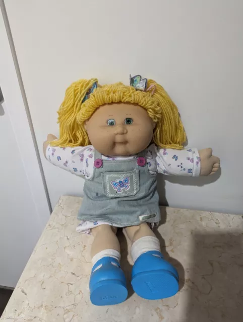 Cabbage patch Doll With Blonde Double Poodle Hair Play along Vintage Freckles