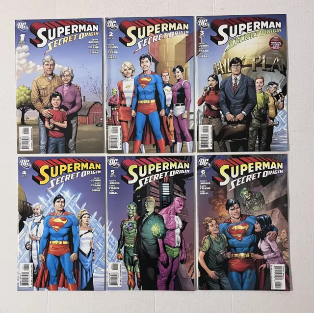 SUPERMAN SECRET ORIGIN 1-6 Complete Set DC Comics 2009 MINI-SERIES VF JOHNS