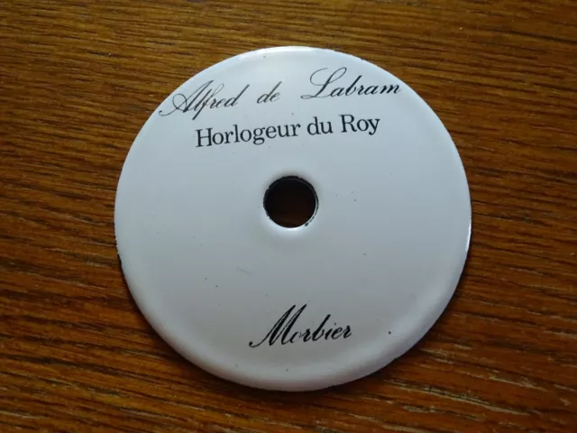 Centre Of Dial Comtoise Clock Enamelled Morbier Alfred Labram Horlogeur - Roy
