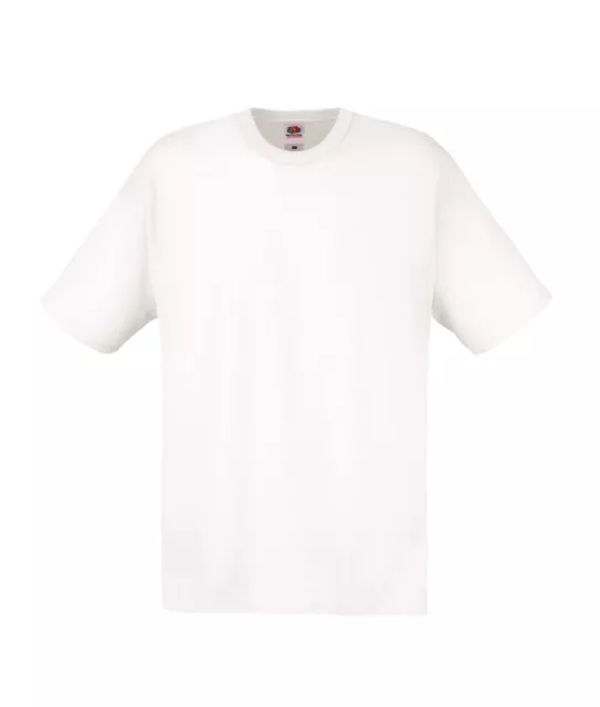 Fruit Of The Loom Plain Cotton Lightweight Cheap Budget Tee T-Shirt Tshirt White