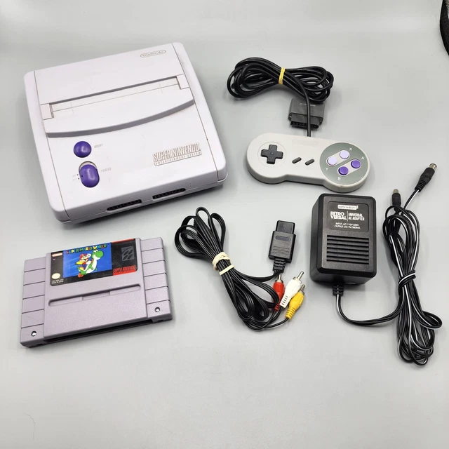 CONSOLA SUPER NINTENDO SNES JR SNS-101 con mando, cables Super