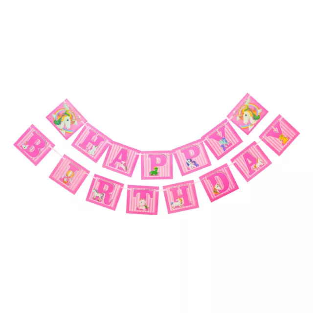 Rainbow Unicorn Happy Birthday Banner Party Decoration Supplies