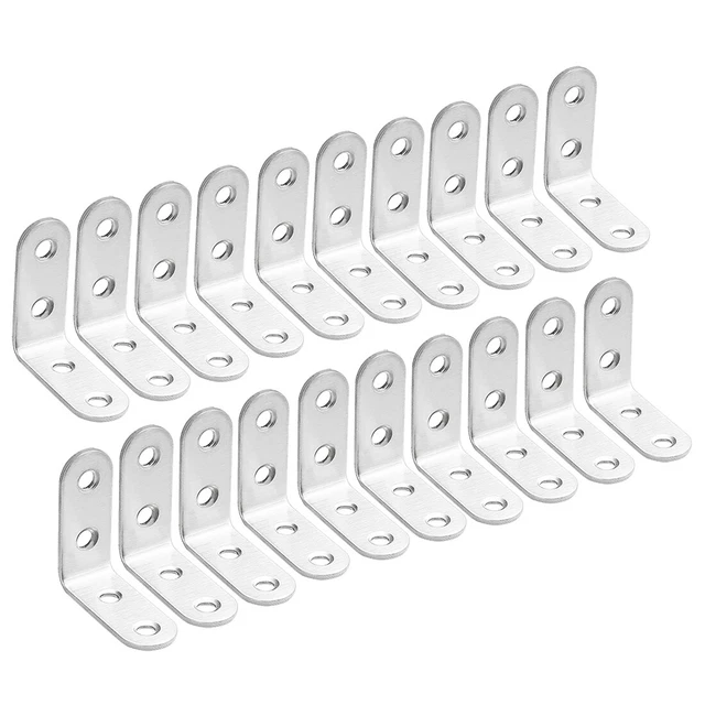 20pcs 40mmx40mmx16mm Stainless Steel Corner Brace Joint L Shape Angle Bracket