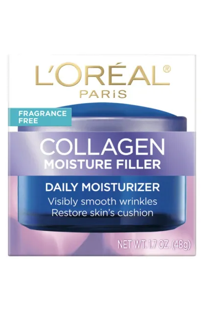 Loreal Paris Fragrance Free Collagen Moisture Filler Day/Night Cream-1.7oz