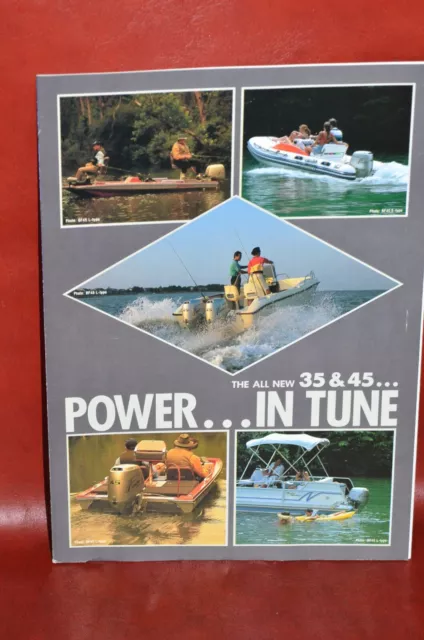 Vtg 1990 Honda 35 & 40 Outboard Engine Boat Motor Brochure Catalog Sales Specs
