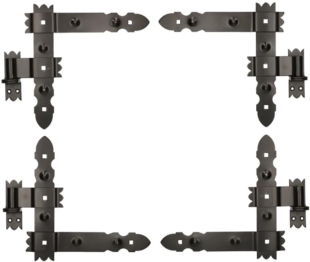 Set Cerniere E Angolari Stile Gotico Antico - Ferramenta Decorativa In Bronzo Per Scatole Legno, Gioielli E Mobili, Con Viti - 6