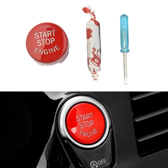 Cache Bouton Start/Stop Moteur En Fibre De Carbone Pour Voiture - Diamètre 3,9 Cm - Auto-collant - Personnalisation