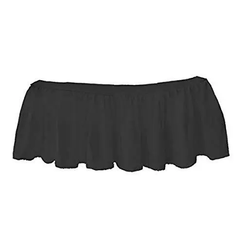 bkb Solid Ruffled Mini Crib Skirt Black